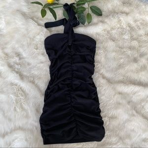 SHEIN scrunch body halter dress